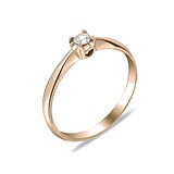 Золотое кольцо с бриллиантом, 1744784