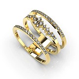 Женское золотое кольцо с бриллиантами, 1768080