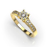 Золотое кольцо с бриллиантами, 1768848