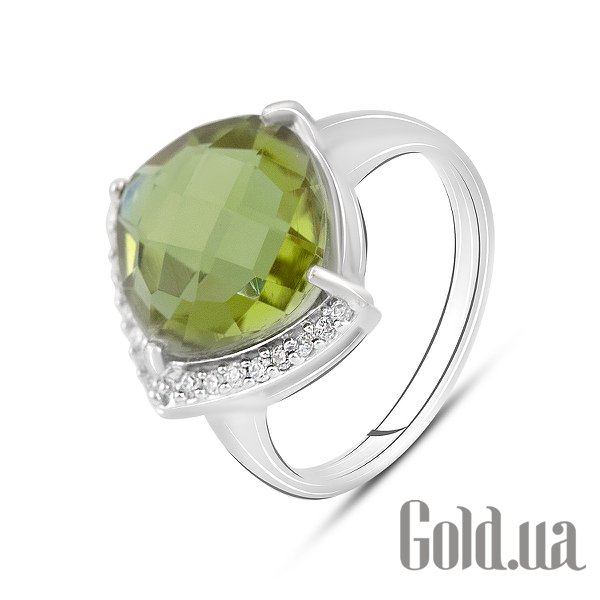 

Женские кольца Fresh Jewelry, Женское серебряное кольцо с куб. циркониями и султанитом, 18
