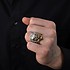 Мужское серебряное кольцо в позолоте - фото 5