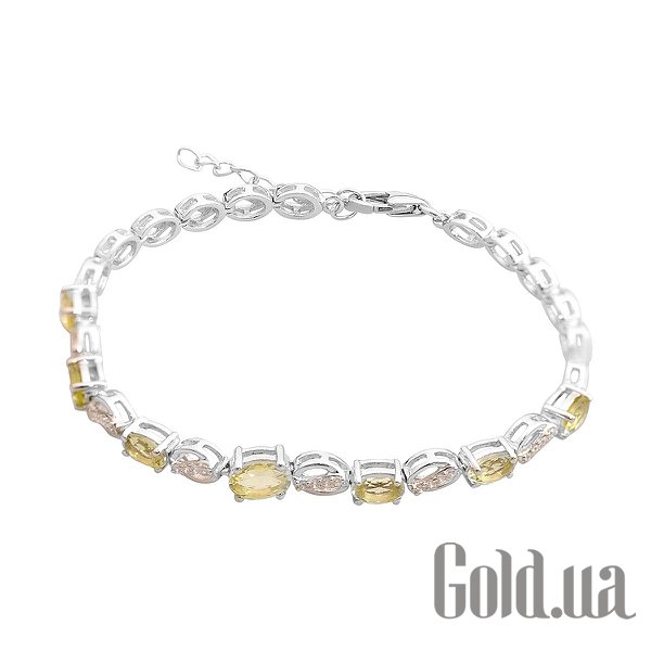 

Женские браслеты Fresh Jewelry, Женский серебряный браслет с куб. циркониями и кварцами, 17