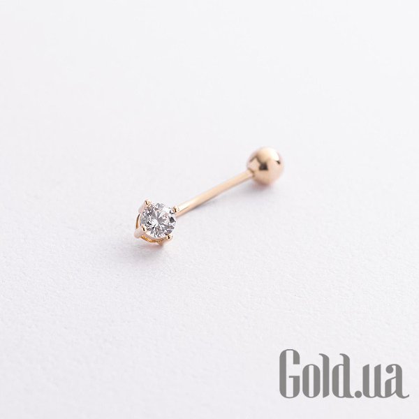

Пирсинг Украина, Золотой пирсинг с куб. цирконием, onxпир00281