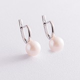 Срібні сережки з культивованими перлами, 1796496