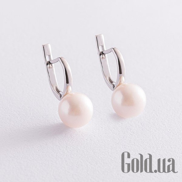 

Серьги Украина, Серебряные серьги с культив. жемчугом