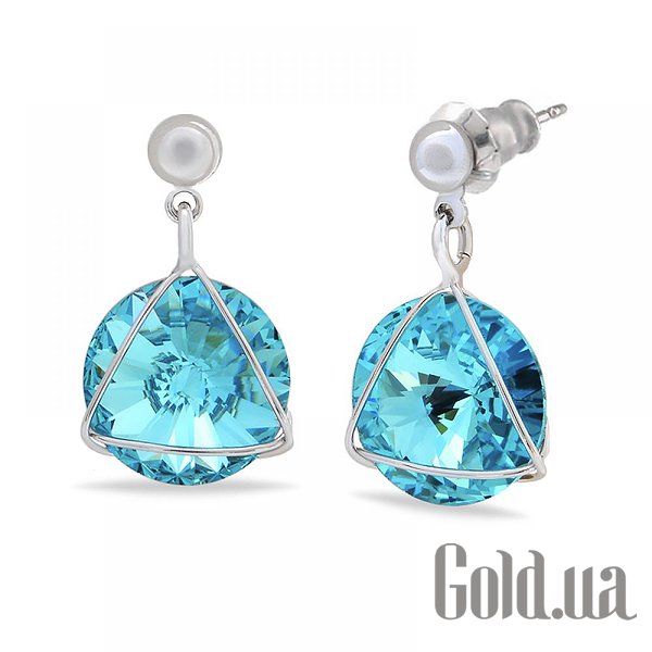 

Серьги с подвесками Kobi, Стальной, Серьги с кристаллами Swarovski