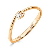 Золотое кольцо с бриллиантом, 1512593