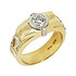 Мужское золотое кольцо с бриллиантом - фото 1