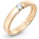 Золотое обручальное кольцо с бриллиантом, 1528977