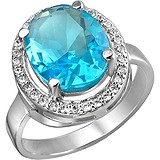 Женское серебряное кольцо с куб. циркониями, 1638545