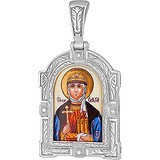 Серебряный кулон с куб. циркониями и эмалью, 1651601