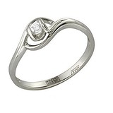 Золотое кольцо с бриллиантом, 1710737