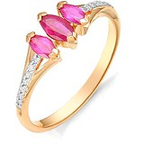 Женское золотое кольцо с рубинами и бриллиантами, 1711761