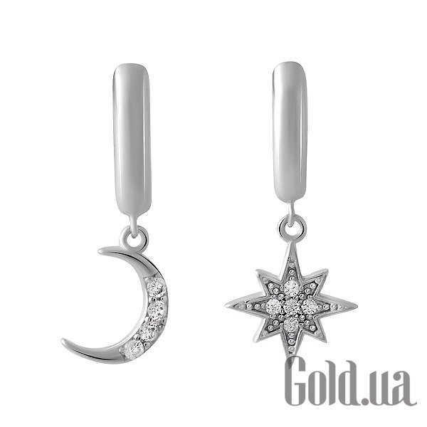 

Серьги с подвесками Fresh Jewelry, Серебряные серьги с куб. циркониями