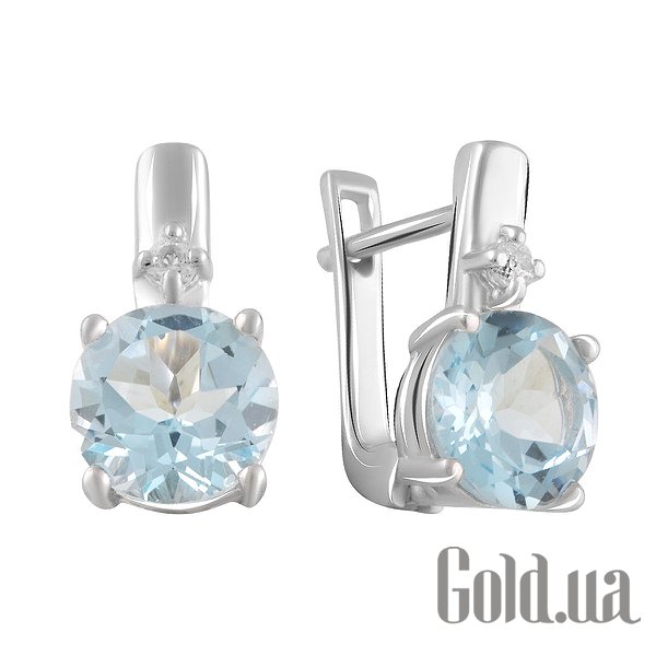 

Серьги Fresh Jewelry, Серебряные серьги с куб. циркониями и топазами
