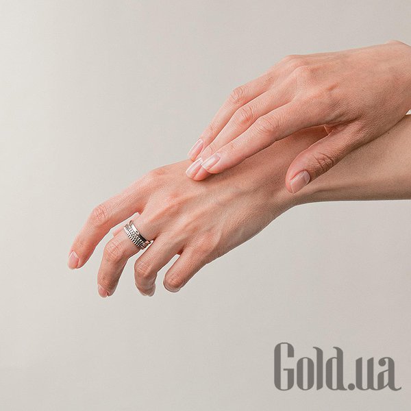 

Кольцо Украина, Женское золотое кольцо с куб. циркониями, 16.5