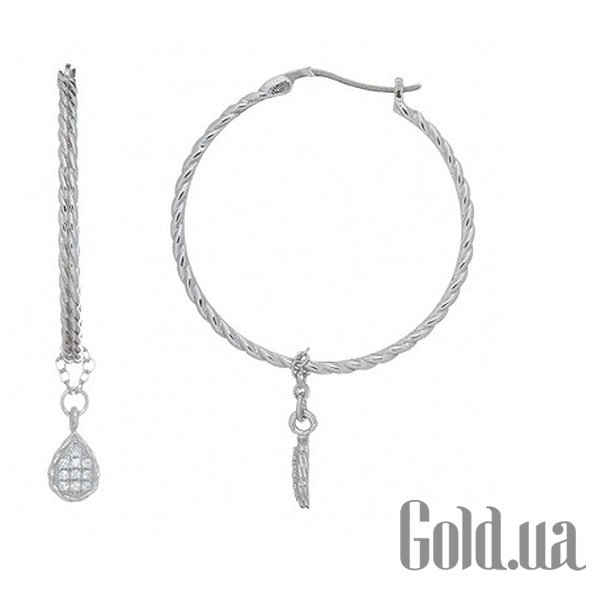 

Серьги с подвесками Lurie Jewelry, Серебряные серьги с куб. циркониями