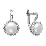 Срібні сережки з перлами, 1541010