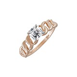 Золота каблучка з кристалом Swarovski, 1547154