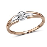 Золотое кольцо с бриллиантом, 1549458