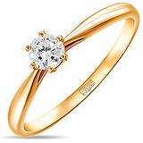 Золотое кольцо с бриллиантом, 1555090