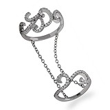 Женское серебряное кольцо с куб. циркониями, 1665170