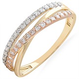 Женское золотое кольцо с бриллиантами, 1667218