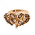Женское золотое кольцо с дымчатыми кварцами и куб. циркониями - фото 3