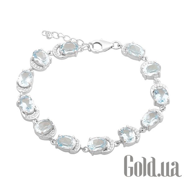 

Женские браслеты Fresh Jewelry, Женский серебряный браслет с куб. циркониями и топазами, 17