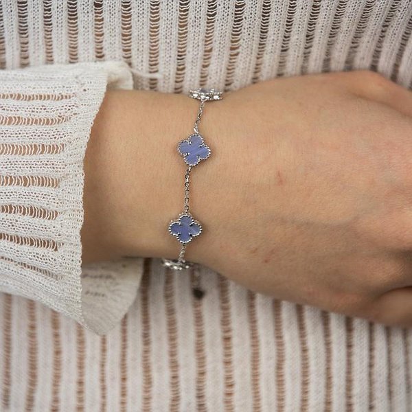 Женский серебряный браслет с халцедонами DIA3501610 – изображение 2