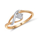 Золотое кольцо с бриллиантом, 562834