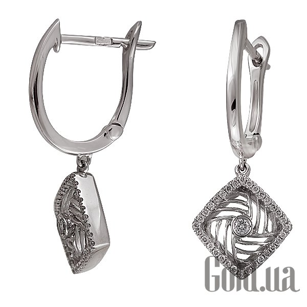 

Серьги с подвесками Lurie Jewelry, Золотые серьги с бриллиантами