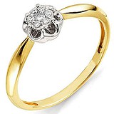 Золотое кольцо с бриллиантами, 1554835