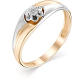 Золотое кольцо с бриллиантом, 1605523