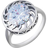 Женское серебряное кольцо с куб. цирконием, 1614483