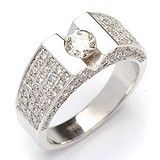 Женское золотое кольцо с бриллиантами, 1619347