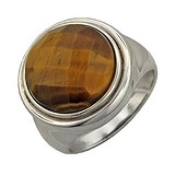 Женское серебряное кольцо с тигровым глазом, 1622675