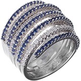 Женское серебряное кольцо с куб. циркониями, 1670291