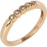 Золотое обручальное кольцо с бриллиантами, 1672851