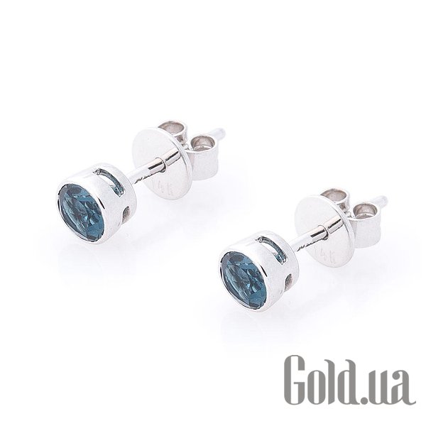 

Серьги-гвоздики Украина, Золотые серьги с топазами