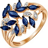 Женское золотое кольцо с бриллиантами и сапфирами, 1688723