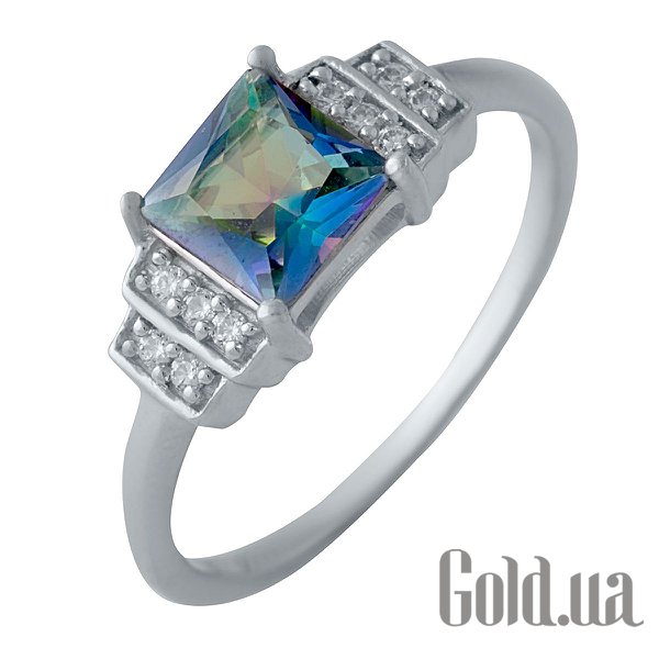 

Женские кольца Fresh Jewelry, Женское серебряное кольцо с топазом и куб. циркониями, 17