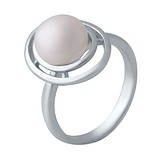 Женское серебряное кольцо с культив. жемчугом, 1726355