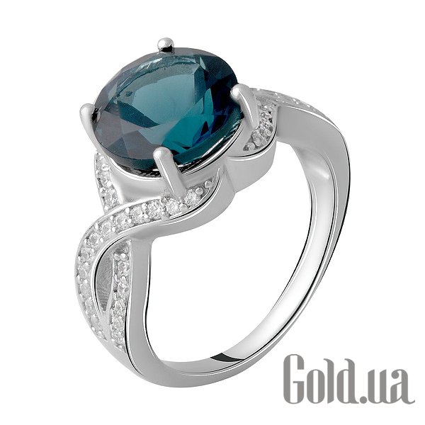 

Женские кольца Fresh Jewelry, Женское серебряное кольцо с топазом и куб. циркониями, 18.5