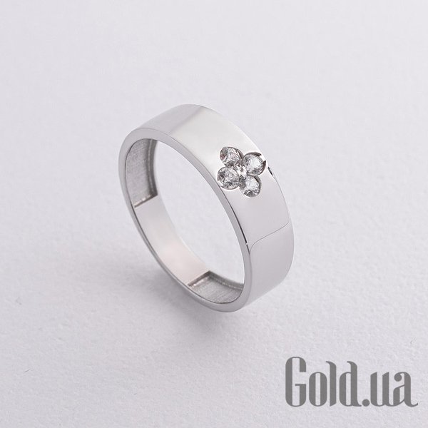 

Кольцо Украина, Женское золотое кольцо с куб. циркониями, 18