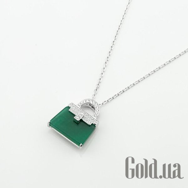 Серебряное колье с куб. циркониями DIA3401097 – изображение 2