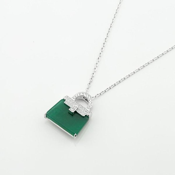 Серебряное колье с куб. циркониями DIA3401097 – изображение 2