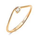 Золотое кольцо с бриллиантом, 1512596