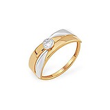 Золота каблучка з кристалом Swarovski, 1547156