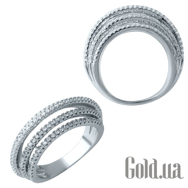 

Женские кольца Fresh Jewelry, Женское серебряное кольцо с куб. циркониями, 17